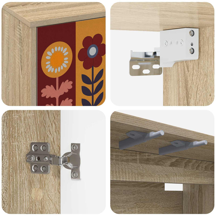 Væghængt TV Skab ESSEN 69 x 33 x 40 cm Sonoma-eg