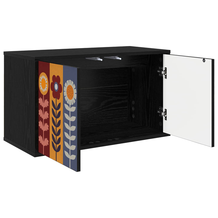 Væghængt TV Skab ESSEN 69 x 33 x 40 cm Sort eg Konstrueret træ