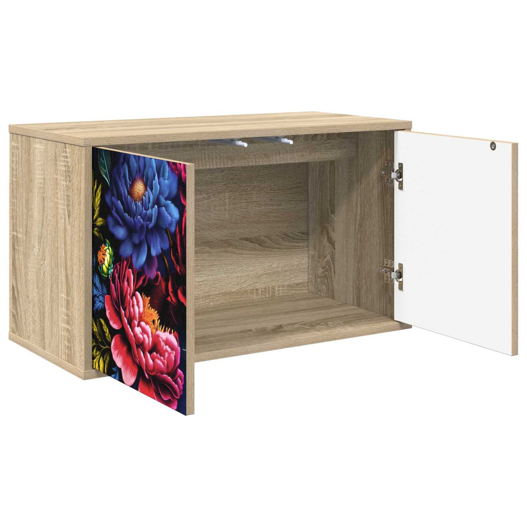 Væghængt TV Skab KIEL 69 x 33 x 40 cm Sonoma-eg Konstrueret træ