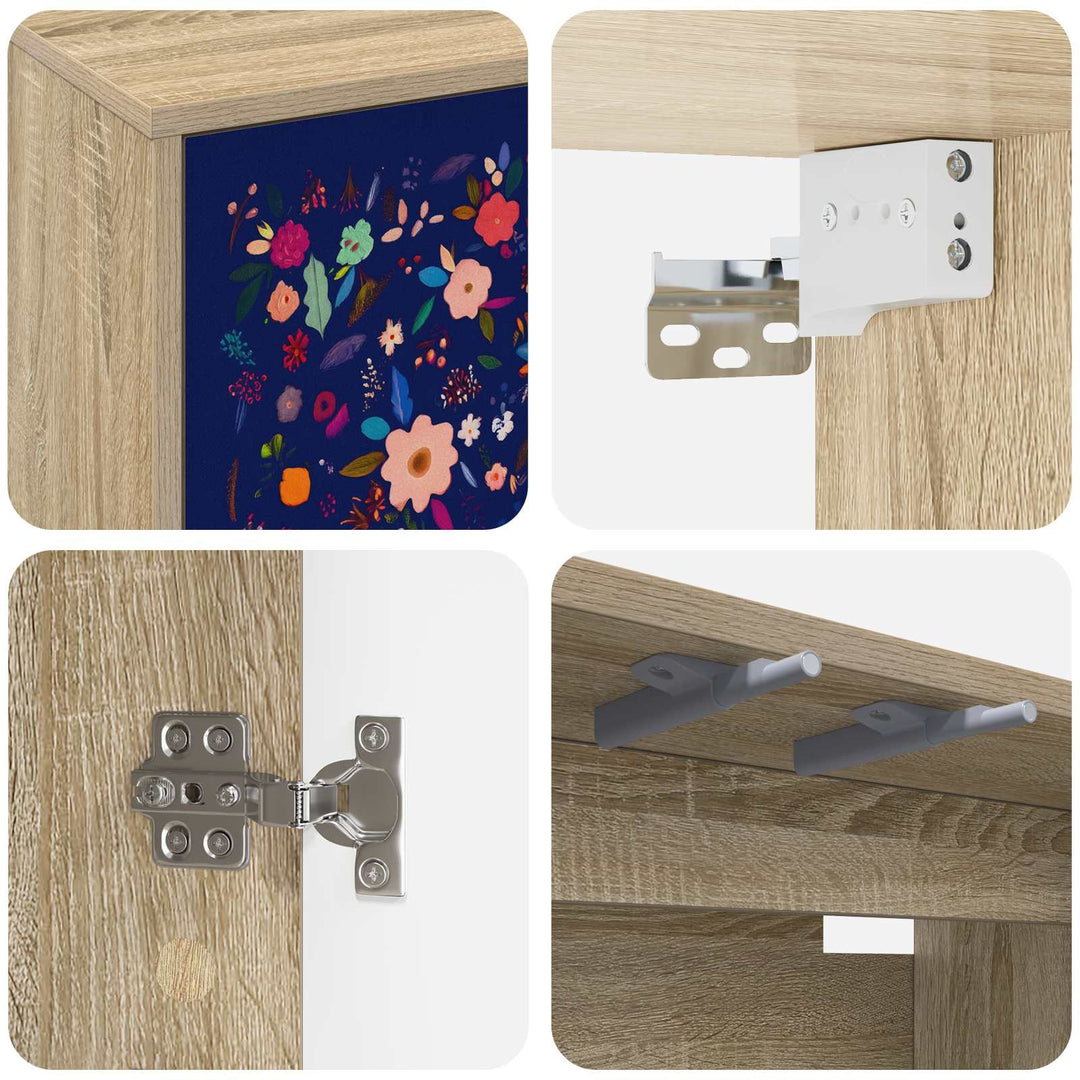 Væghængt TV Skab MAINZ 69 x 33 x 40 cm Sonoma-eg