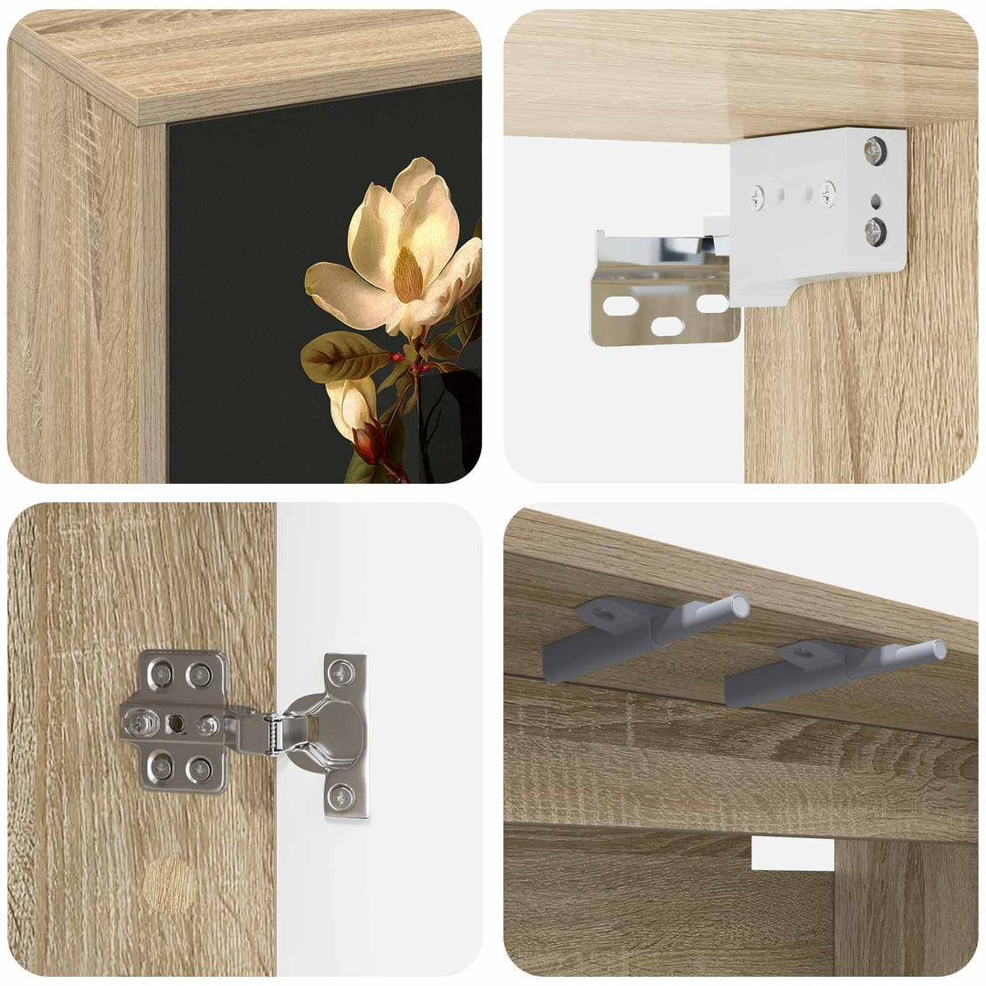 Væghængt TV Skab BREMEN 69 x 33 x 40 cm Sonoma-eg