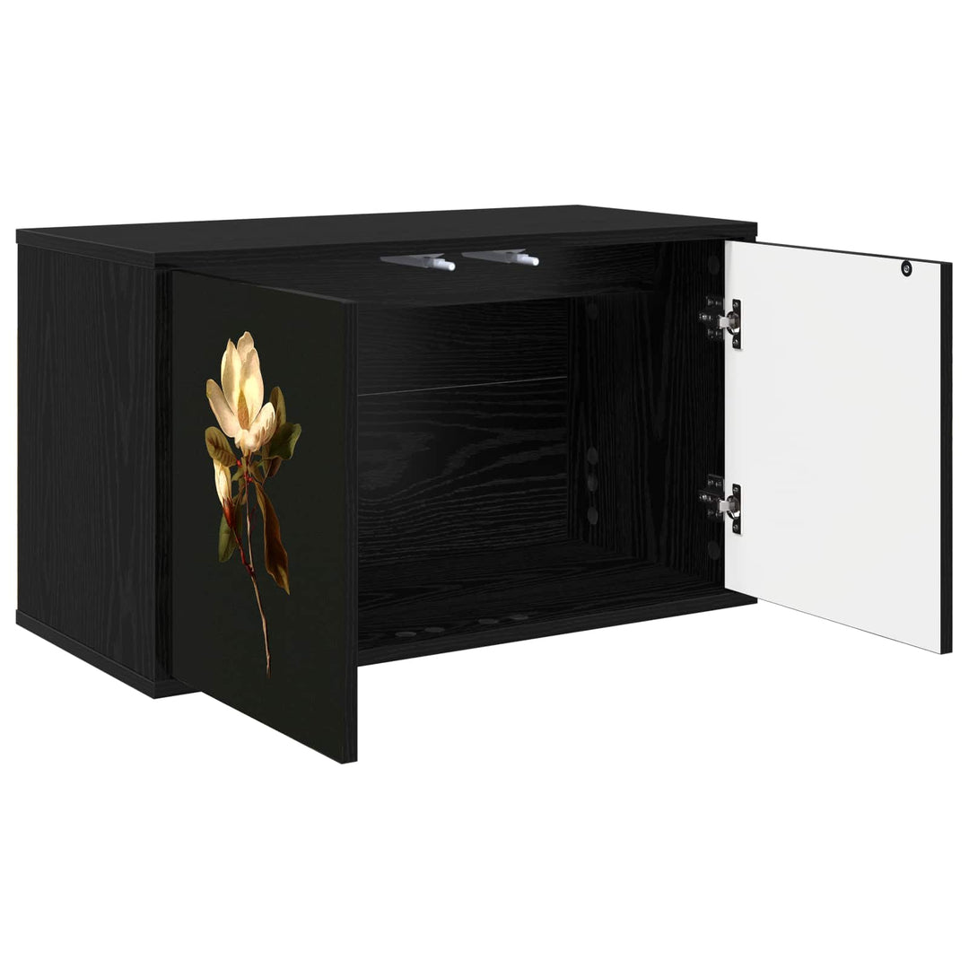 Væghængt TV Skab BREMEN 69 x 33 x 40 cm Sort eg Konstrueret træ