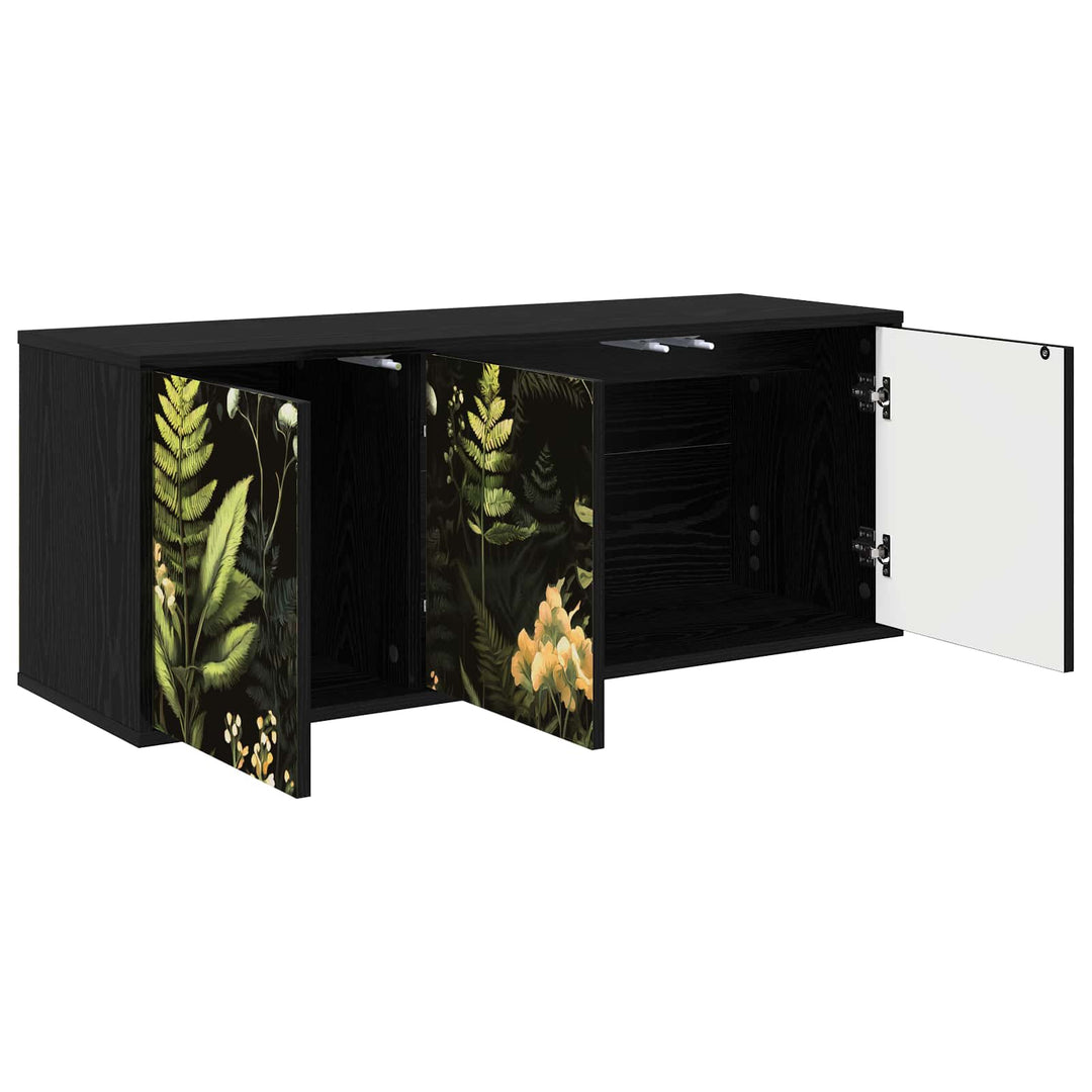 Væghængt TV Skab RHENEN 102 x 33 x 40 cm Sort eg