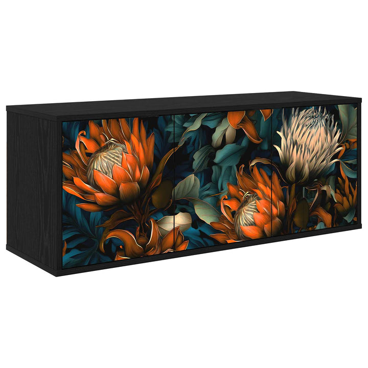 Væghængt TV Skab LOCHEM 102 x 33 x 40 cm Sort eg