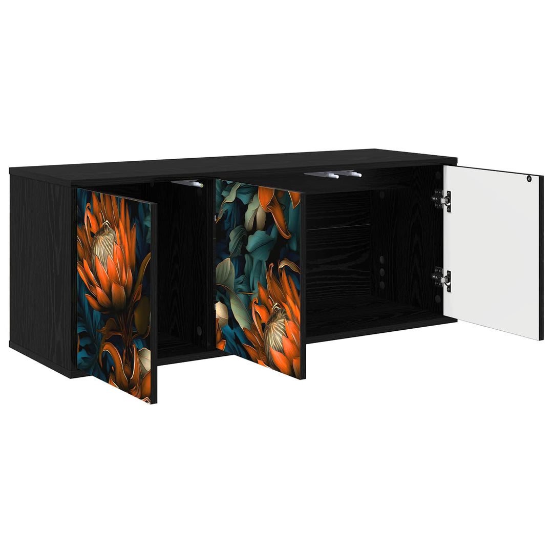 Væghængt TV Skab LOCHEM 102 x 33 x 40 cm Sort eg