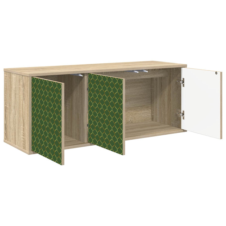 Væghængt TV Skab GELEEN 102 x 33 x 40 cm Sonoma-eg