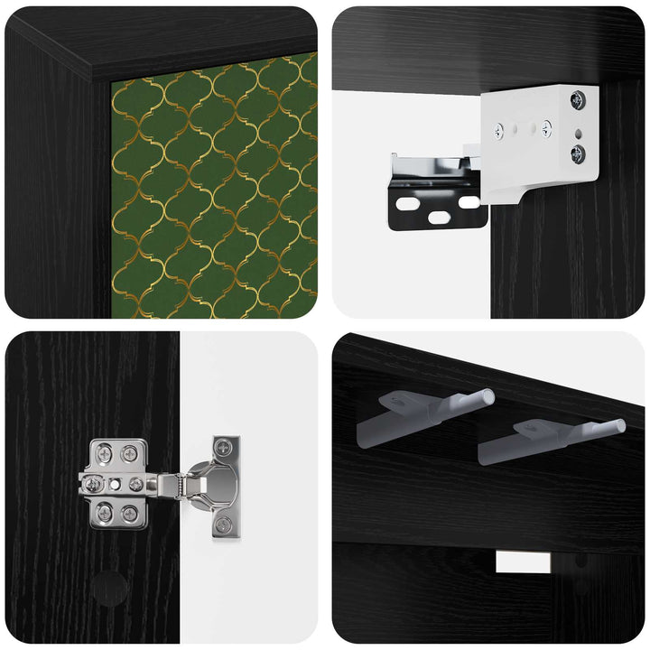 Væghængt TV Skab GELEEN 102 x 33 x 40 cm Sort eg