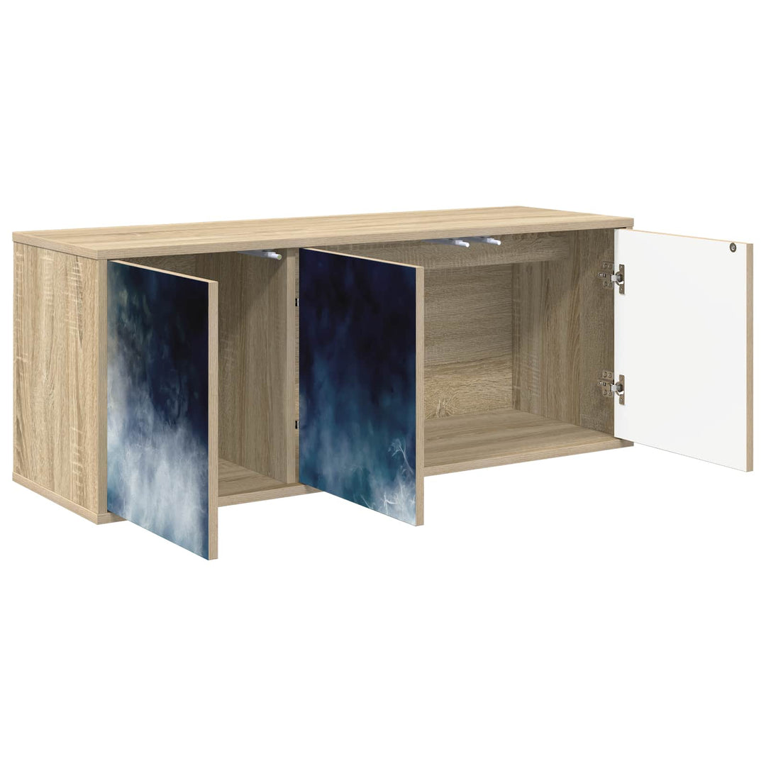 Væghængt TV Skab RAALTE 102 x 33 x 40 cm Sonoma-eg