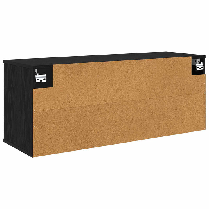 Væghængt TV Skab RAALTE 102 x 33 x 40 cm Sort eg