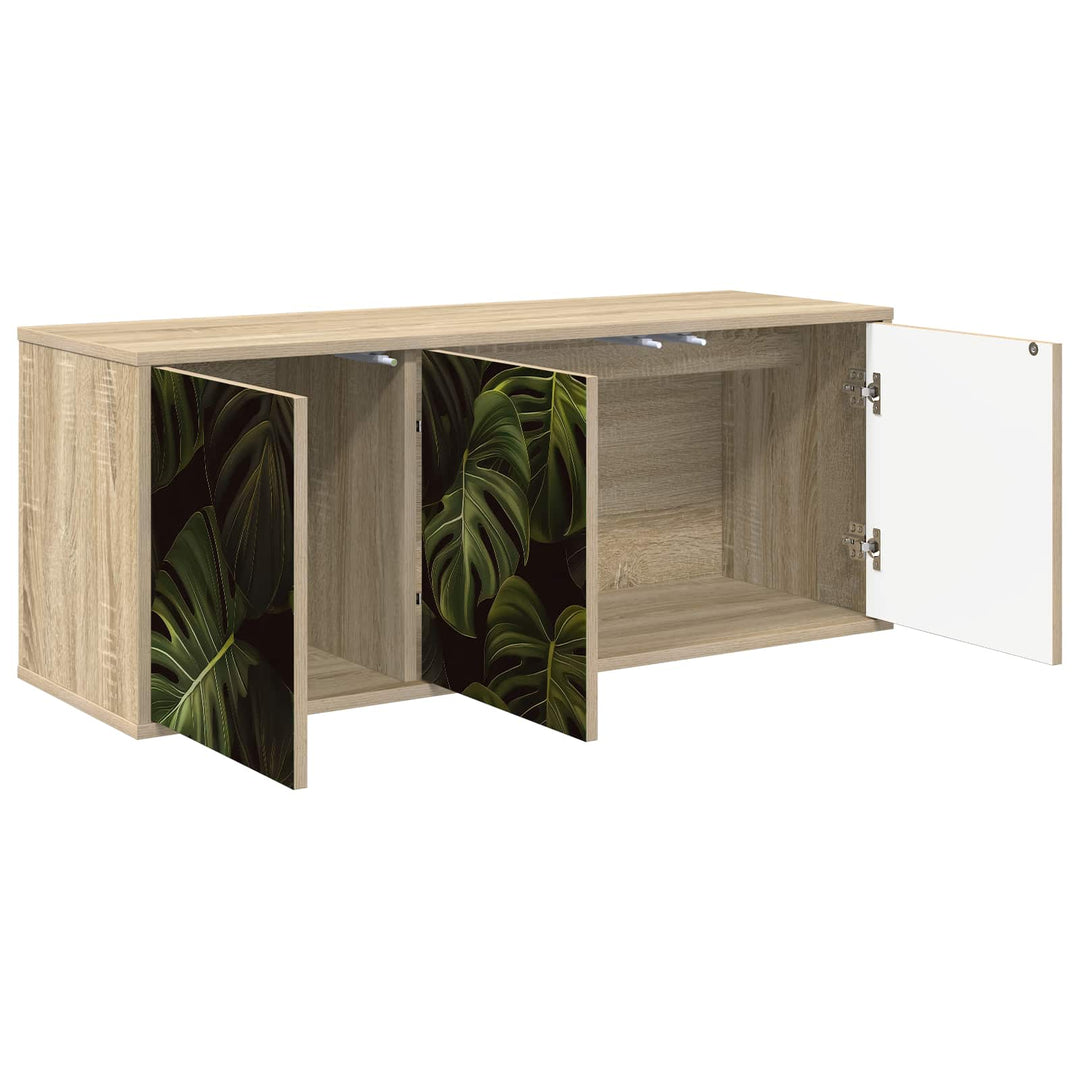 Væghængt TV Skab ELBURG 102 x 33 x 40 cm Sonoma-eg