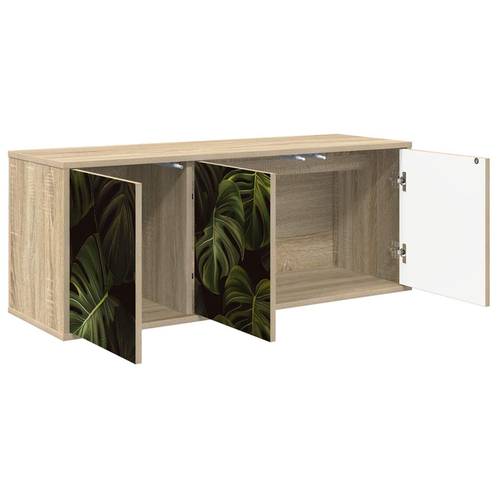 Væghængt TV Skab ELBURG 102 x 33 x 40 cm Sonoma-eg