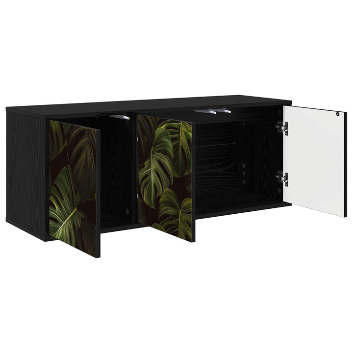 Væghængt TV Skab ELBURG 102 x 33 x 40 cm Sort eg