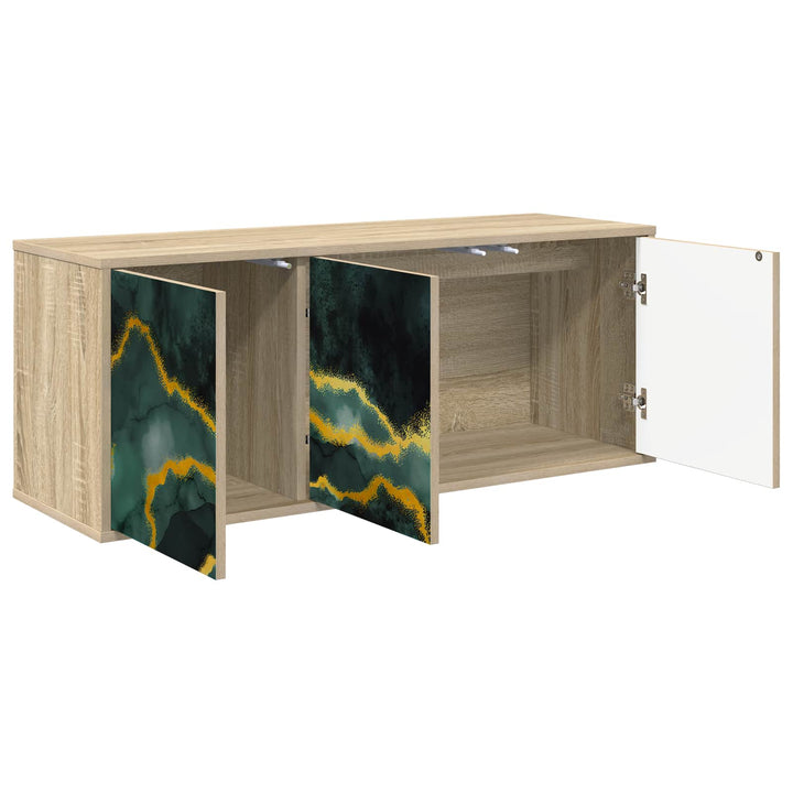 Væghængt TV Skab WIJHE 102 x 33 x 40 cm Sonoma-eg