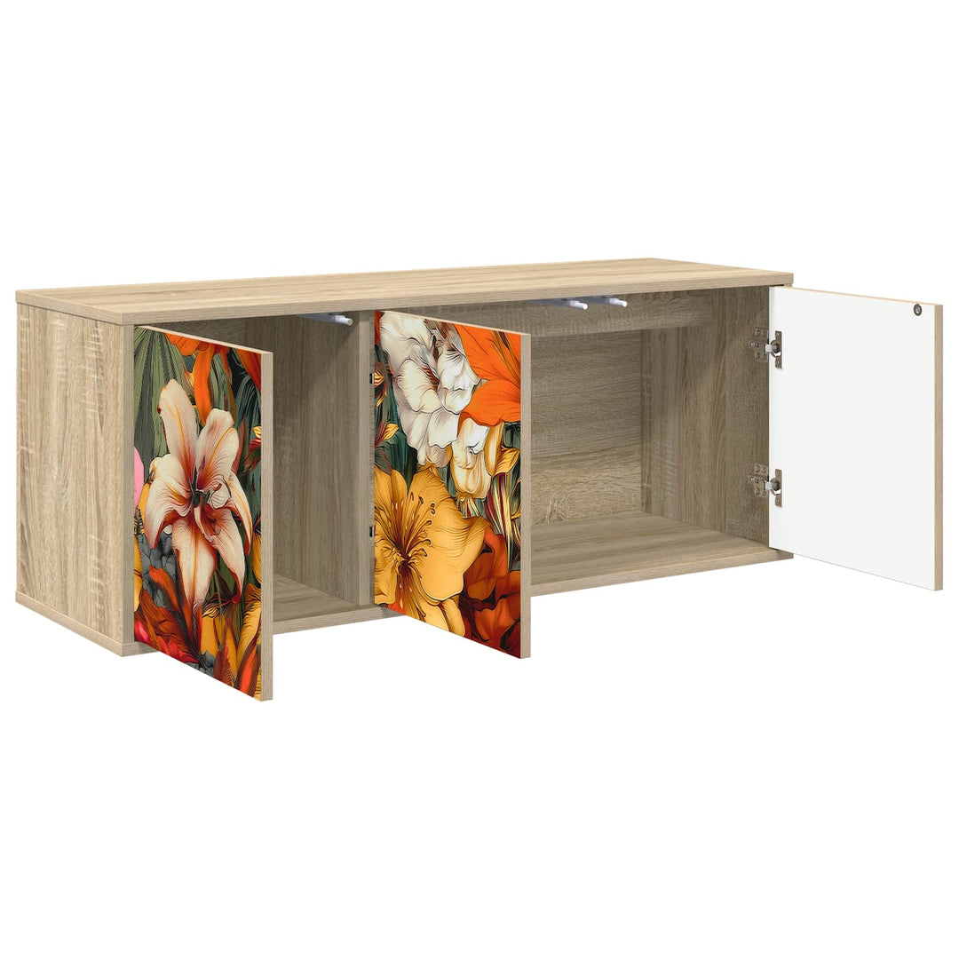 Væghængt TV Skab GENNEP 102 x 33 x 40 cm Sonoma-eg