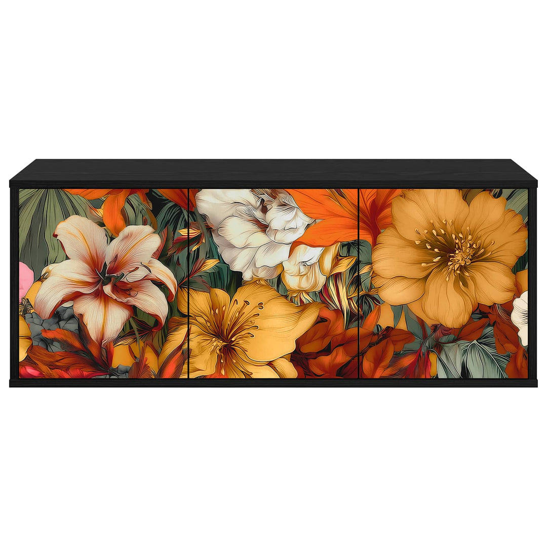 Væghængt TV Skab GENNEP 102 x 33 x 40 cm Sort eg