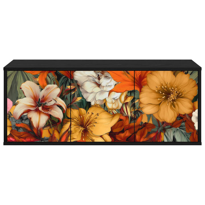 Væghængt TV Skab GENNEP 102 x 33 x 40 cm Sort eg