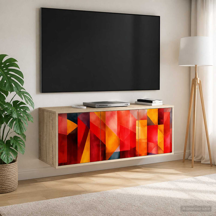 Væghængt TV Skab HEESCH 102 x 33 x 40 cm Sonoma-eg