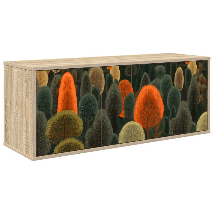 Væghængt TV Skab ZAANDAM 102 x 33 x 40 cm Sonoma-eg