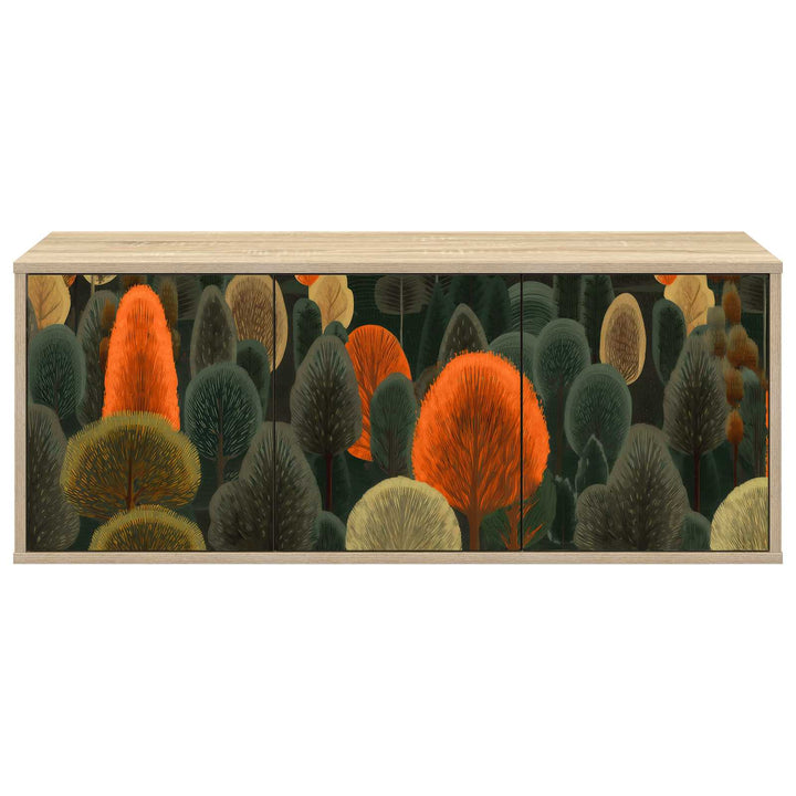Væghængt TV Skab ZAANDAM 102 x 33 x 40 cm Sonoma-eg