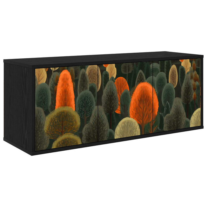 Væghængt TV Skab ZAANDAM 102 x 33 x 40 cm Sort eg