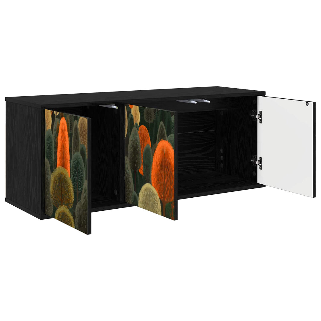 Væghængt TV Skab ZAANDAM 102 x 33 x 40 cm Sort eg