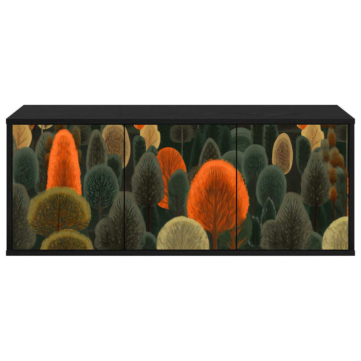 Væghængt TV Skab ZAANDAM 102 x 33 x 40 cm Sort eg