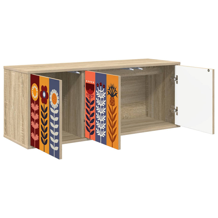 Væghængt TV Skab ESSEN 102 x 33 x 40 cm Sonoma-eg