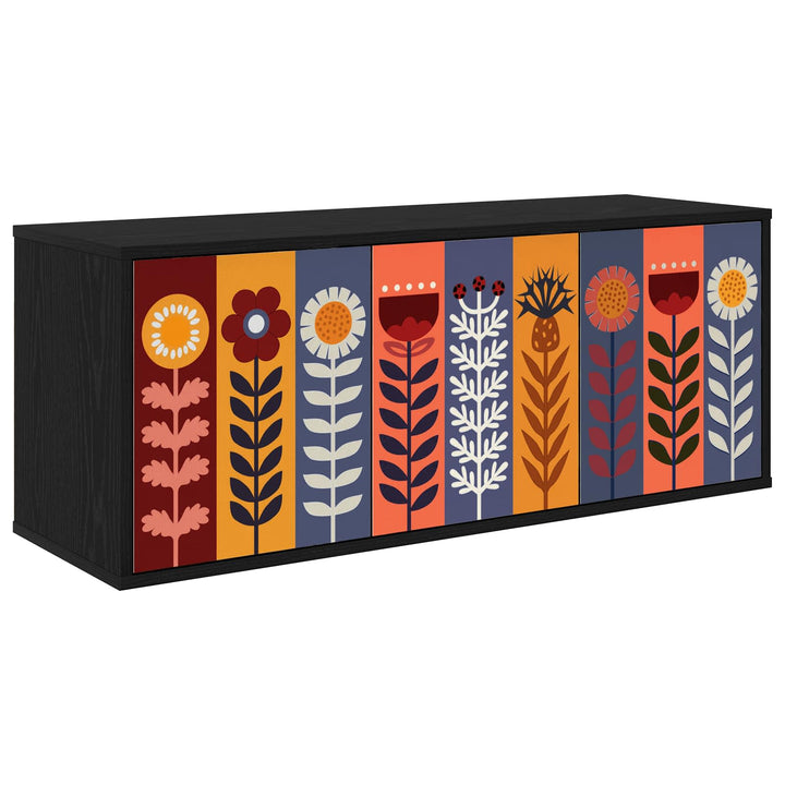 Væghængt TV Skab ESSEN 102 x 33 x 40 cm Sort eg Konstrueret træ