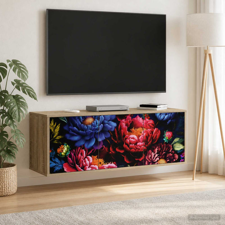 Væghængt TV Skab KIEL 102 x 33 x 40 cm Sonoma-eg