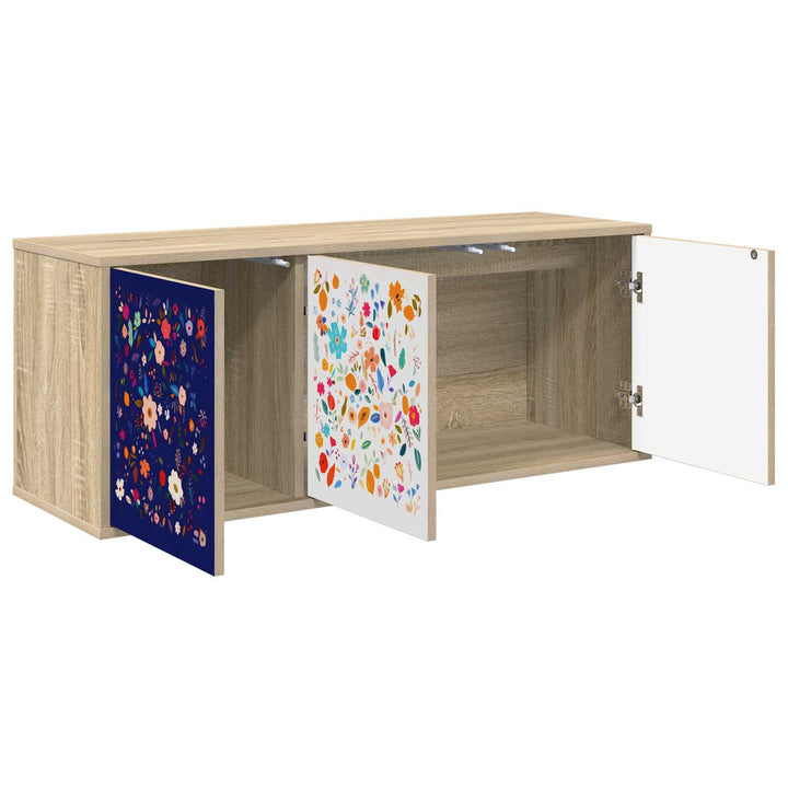 Væghængt TV Skab MAINZ 102 x 33 x 40 cm Sonoma-eg