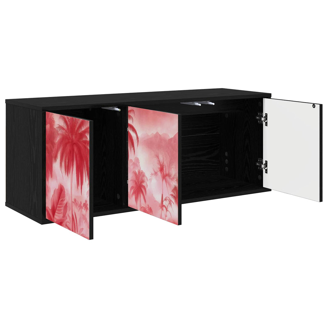 Væghængt TV Skab AACHEN 102 x 33 x 40 cm Sort eg