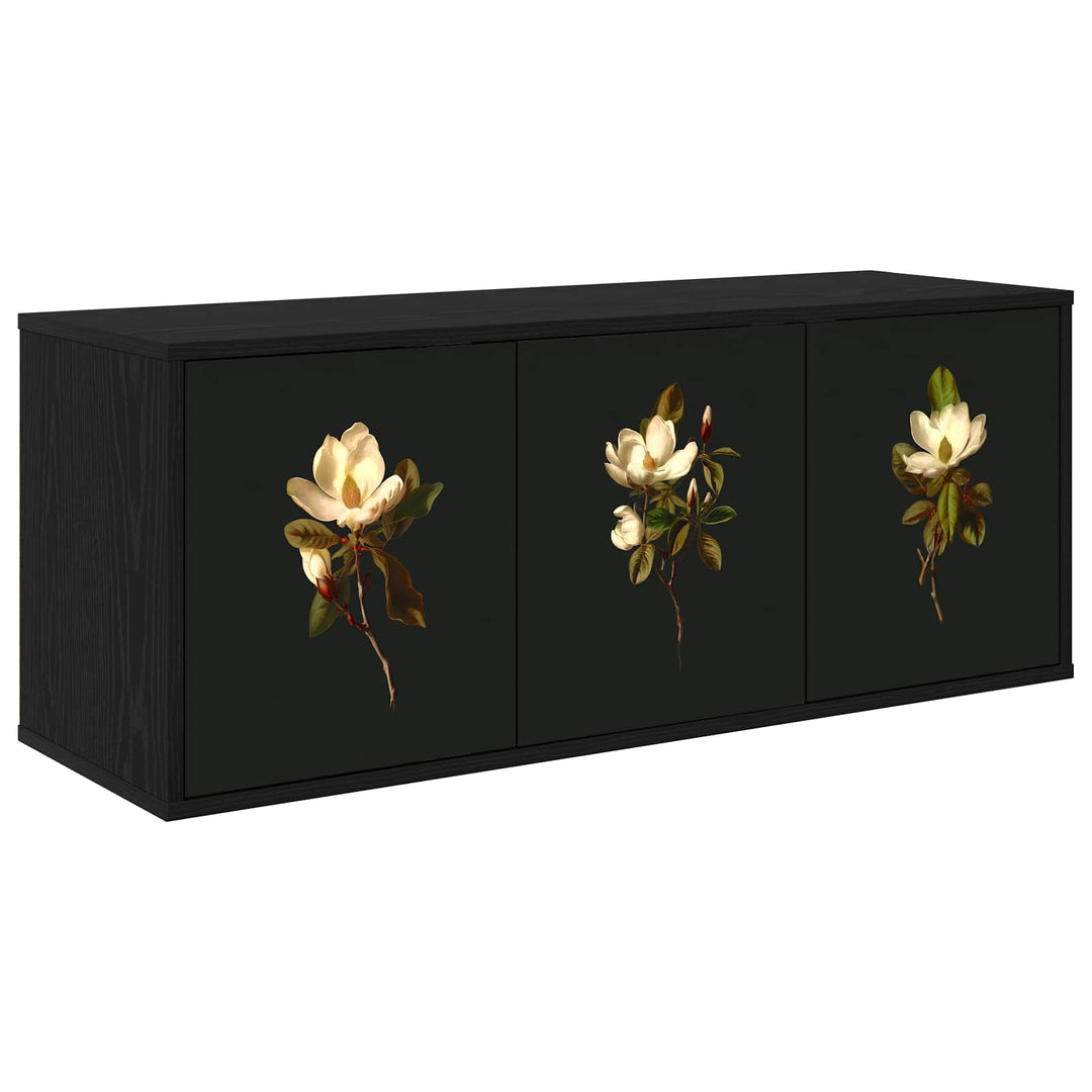 Væghængt TV Skab BREMEN 102 x 33 x 40 cm Sort eg