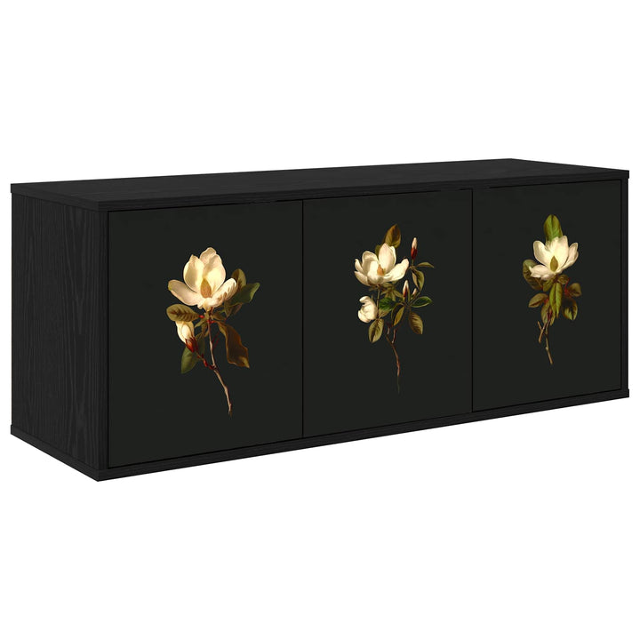Væghængt TV Skab BREMEN 102 x 33 x 40 cm Sort eg