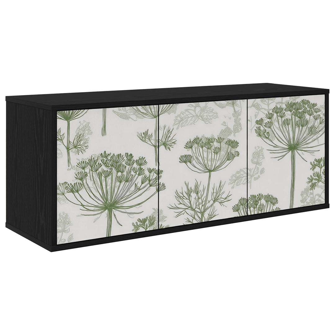 Væghængt TV Skab GOTHA 102 x 33 x 40 cm Sort eg Konstrueret træ
