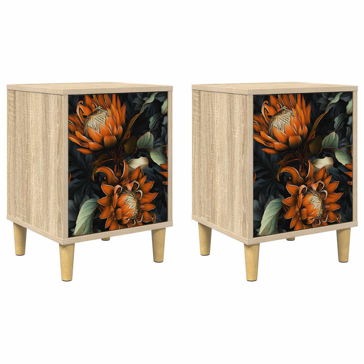 Natskab LOCHEM 2 stk. Sonoma-eg 36 x 33 x 50 cm Konstrueret træ
