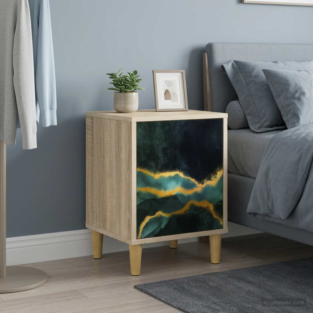 Natskab WIJHE 2 stk. Sonoma-eg 36 x 33 x 50 cm Konstrueret træ
