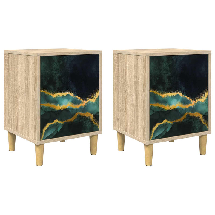 Natskab WIJHE 2 stk. Sonoma-eg 36 x 33 x 50 cm Konstrueret træ
