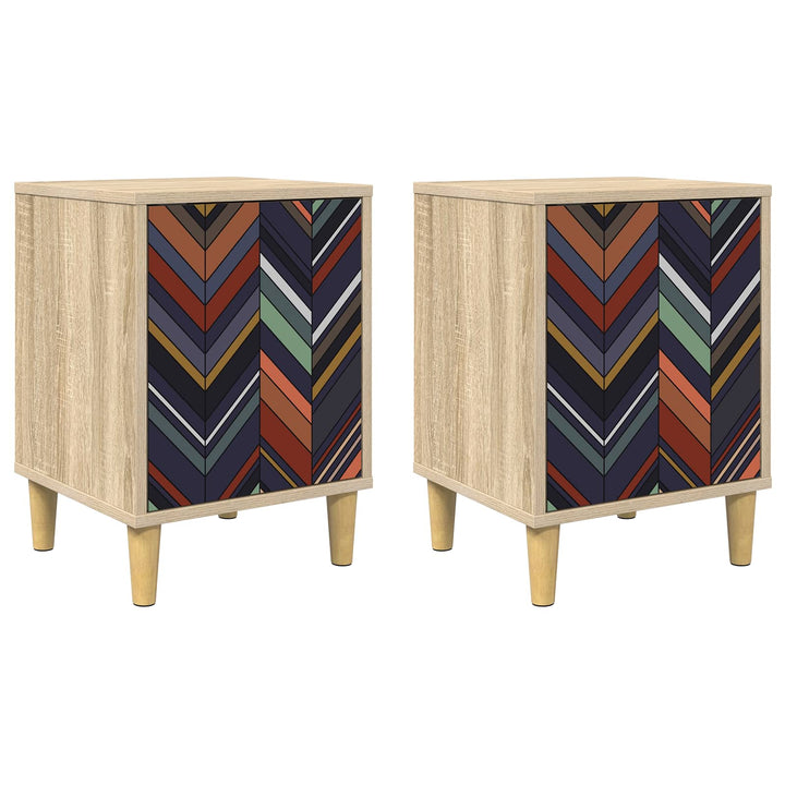 Natskab OMMEN 2 stk. Sonoma-eg 36 x 33 x 50 cm Konstrueret træ