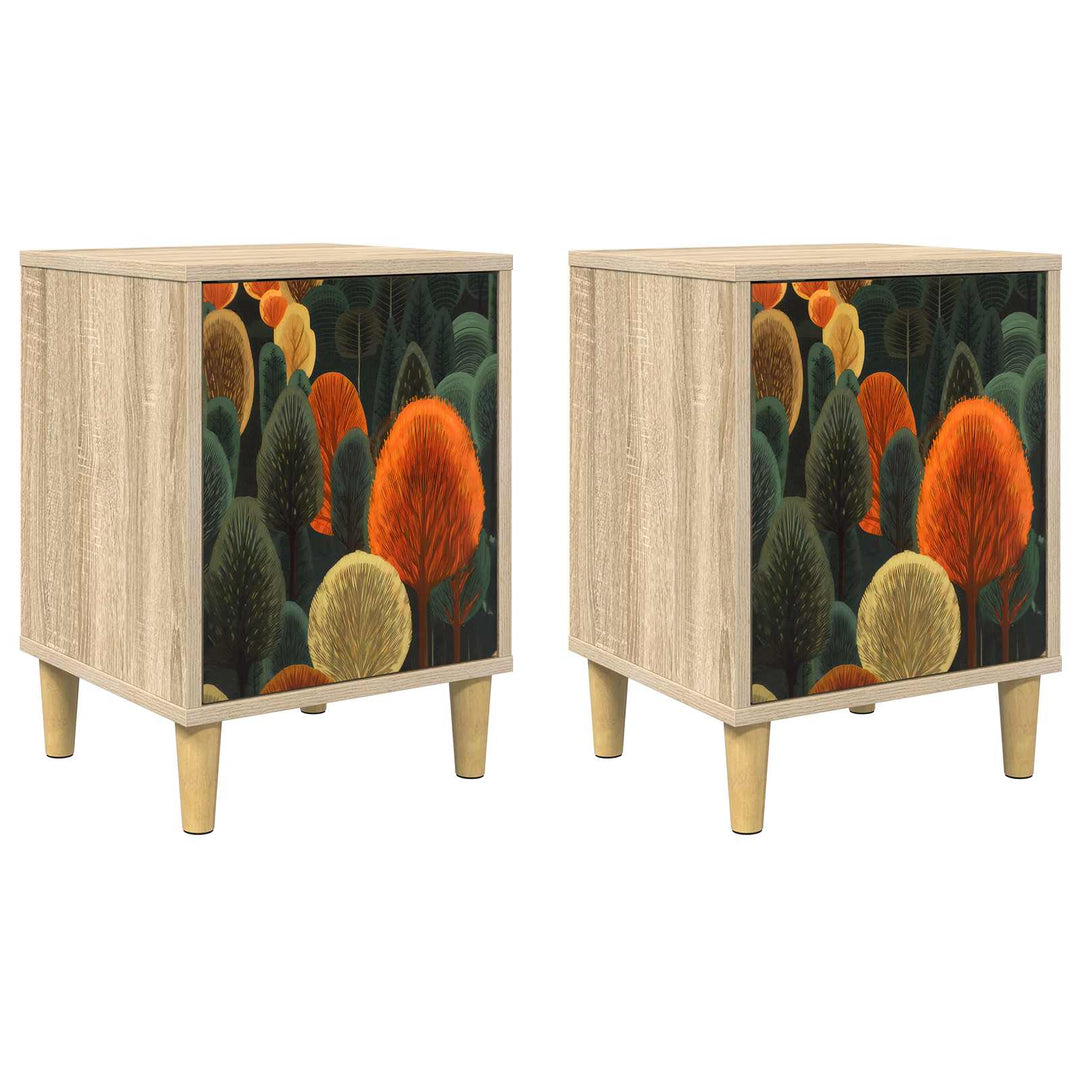 Natskab ZAANDAM 2 stk. Sonoma-eg 36 x 33 x 50 cm