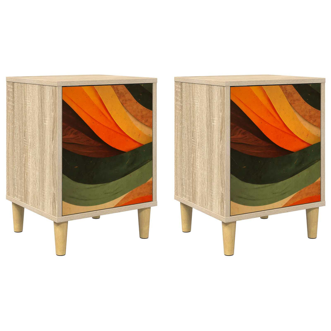 Natskab BONN 2 stk. Sonoma-eg 36 x 33 x 50 cm Konstrueret træ