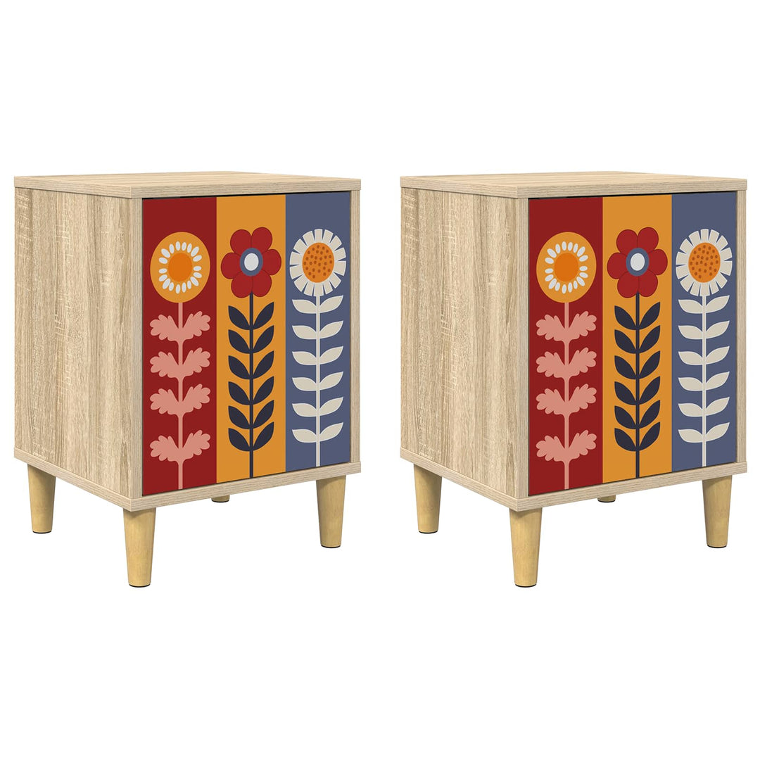 Natskab ESSEN 2 stk. Sonoma-eg 36 x 33 x 50 cm Konstrueret træ