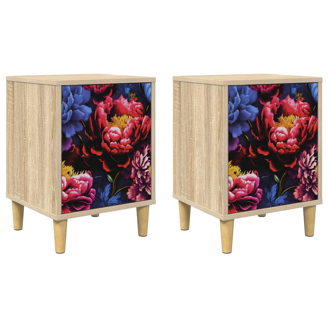 Natskab KIEL 2 stk. Sonoma-eg 36 x 33 x 50 cm Konstrueret træ