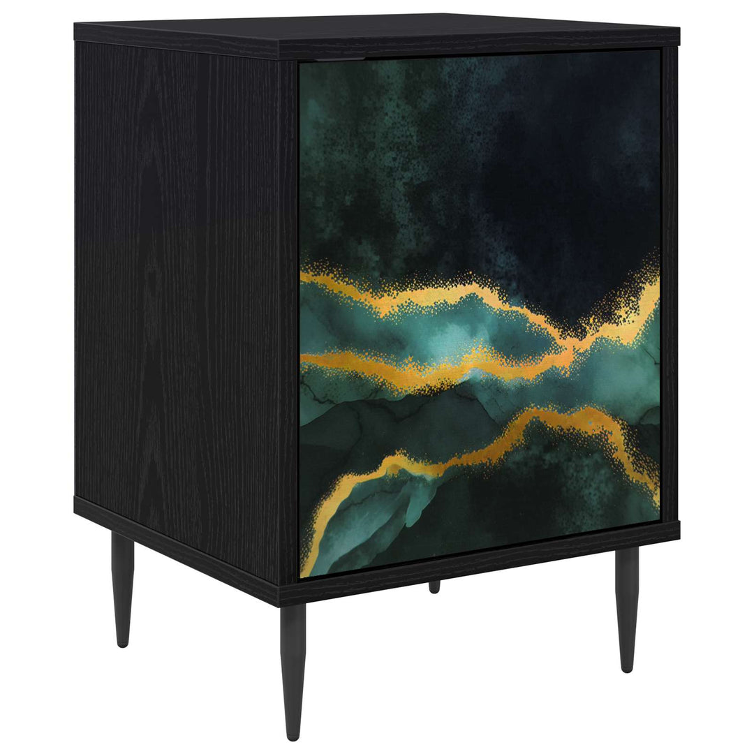 Natskab WIJHE Sort eg 36 x 33 x 51 cm Konstrueret træ