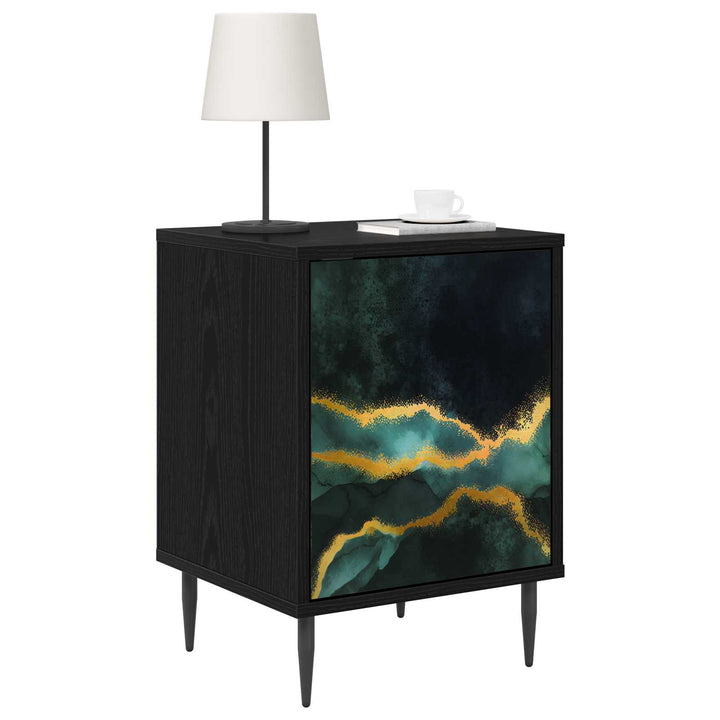 Natskab WIJHE Sort eg 36 x 33 x 51 cm Konstrueret træ