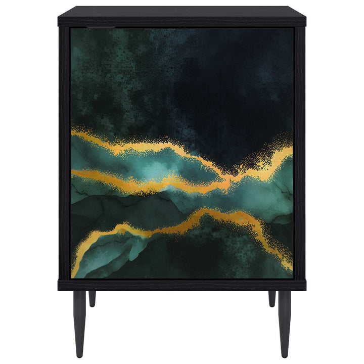 Natskab WIJHE 2 stk. Sort eg 36 x 33 x 51 cm Konstrueret træ