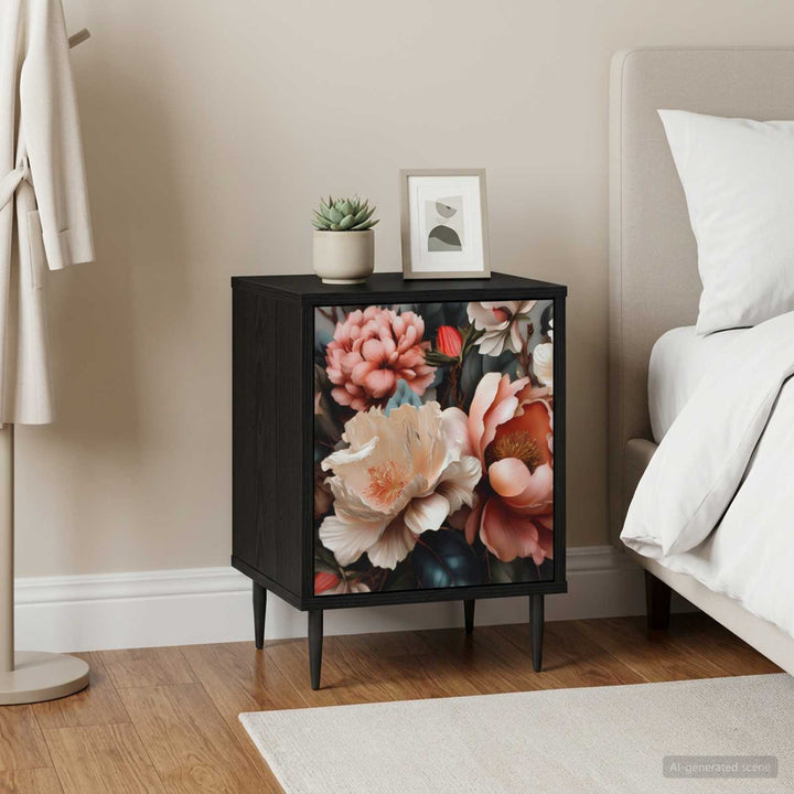 Natskab BORNE Sort eg 36 x 33 x 51 cm Konstrueret træ