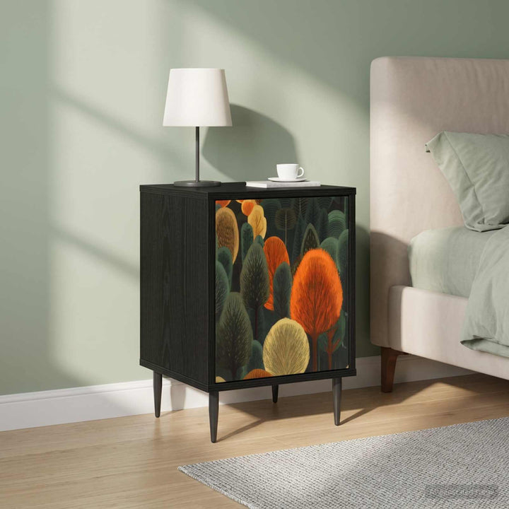 Natskab ZAANDAM 2 stk. Sort eg 36 x 33 x 51 cm Konstrueret træ