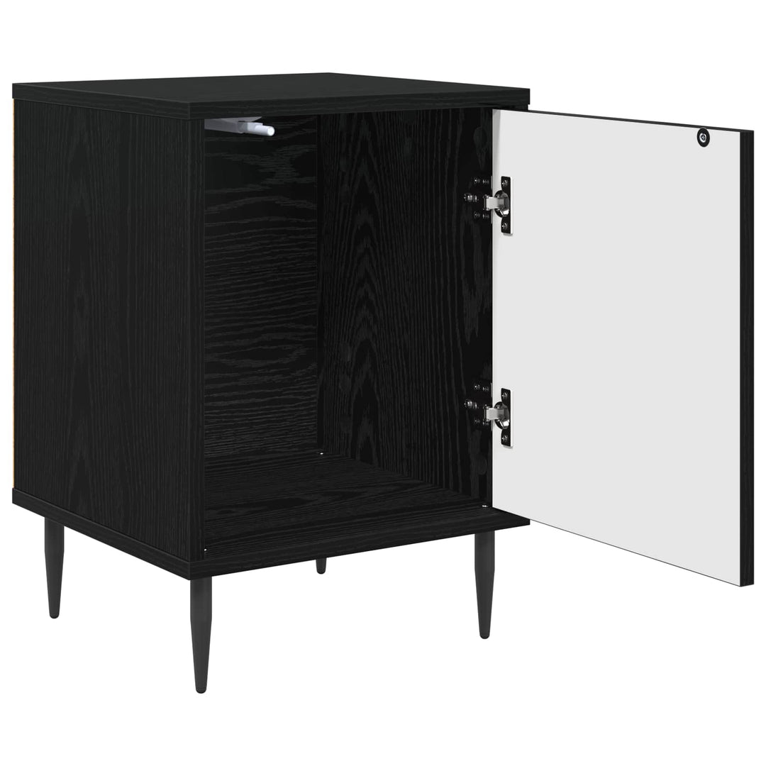 Natskab HANAU 2 stk. Sort eg 36 x 33 x 51 cm Konstrueret træ
