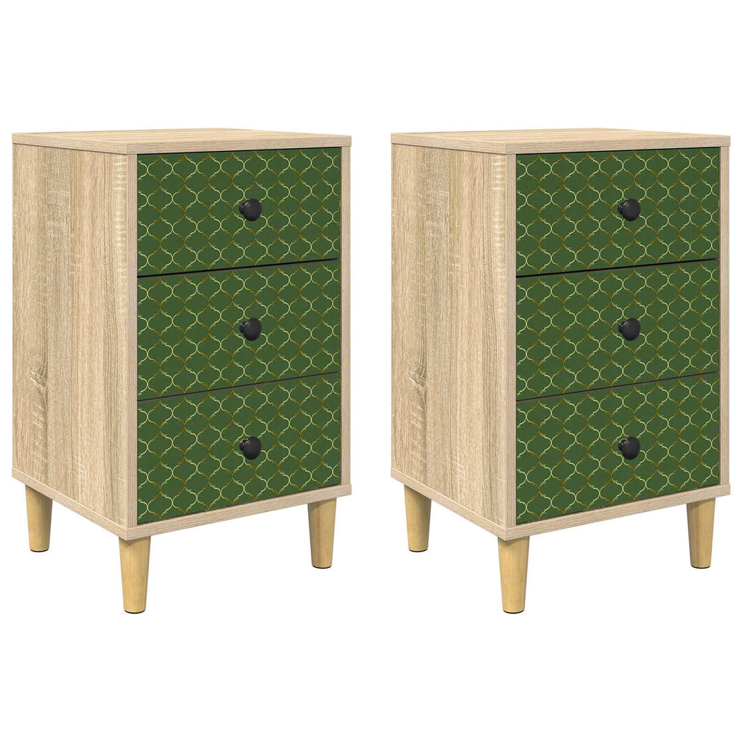 Natskab GELEEN 2 stk. Sonoma-eg 36 x 33 x 60 cm Konstrueret træ