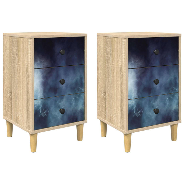 Natskab RAALTE 2 stk. Sonoma-eg 36 x 33 x 60 cm Konstrueret træ